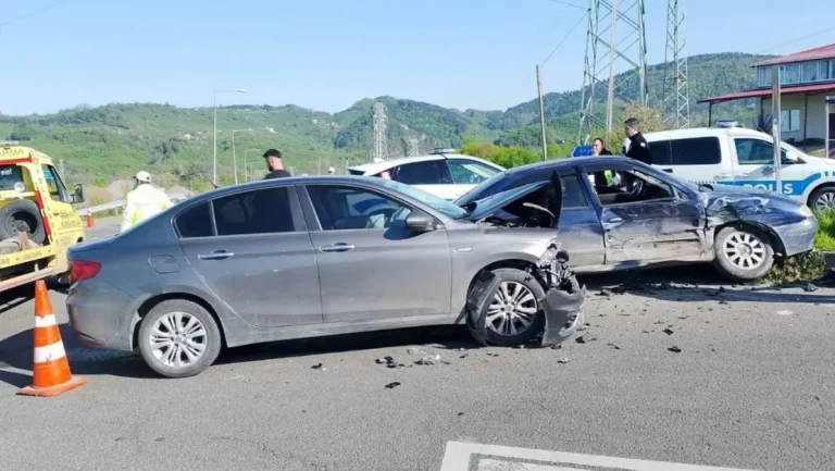 Ordu’da 2 Araç Çarpıştı